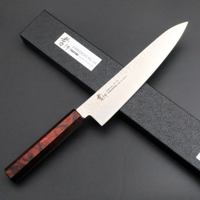 黒崎優 「閃光」牛刀包丁 210mm 紫檀柄赤桂 – HAGAKURE ※セール最終日 黒崎