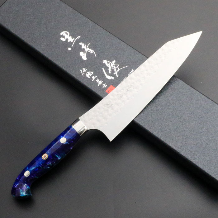 黒崎優 「閃光・鋭」文化 170mm ブルー＆グリーン アクリルハンドル ISETAN SALONE イベント商品 – HAGAKURE