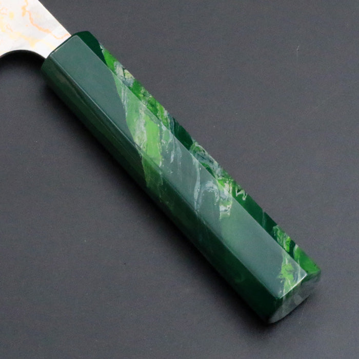 佐治武士 青紙2号 有色ダマスカス 菜切り 包丁 165mm 漆柄 – HAGAKURE