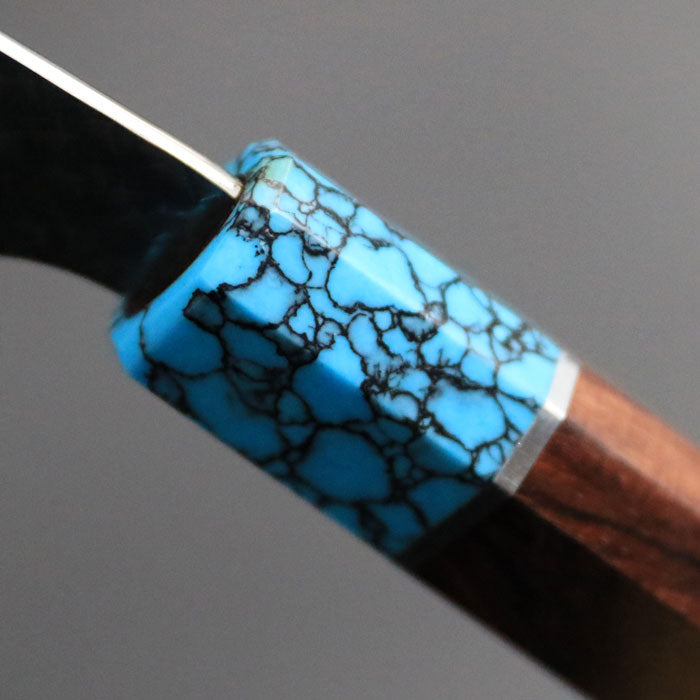 黒崎優 「閃光」牛刀包丁 270mm 紫檀柄ターコイズ桂 – HAGAKURE