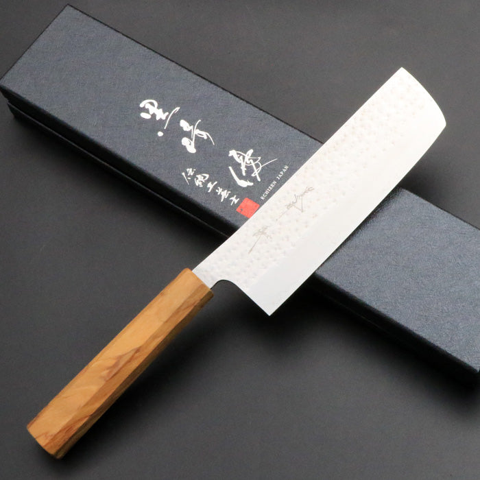 黒崎優 「閃光」菜切り 包丁 165mm オリーブ八角柄 – HAGAKURE
