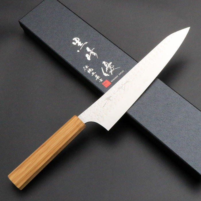 黒崎優　閃光　牛刀　210mm 黒崎優 「閃光」牛刀包丁 210mm オリーブ八角柄 – HAGAKURE