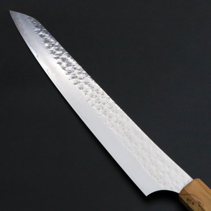 黒崎優 「閃光」筋引き包丁 240mm オリーブ八角柄 – HAGAKURE