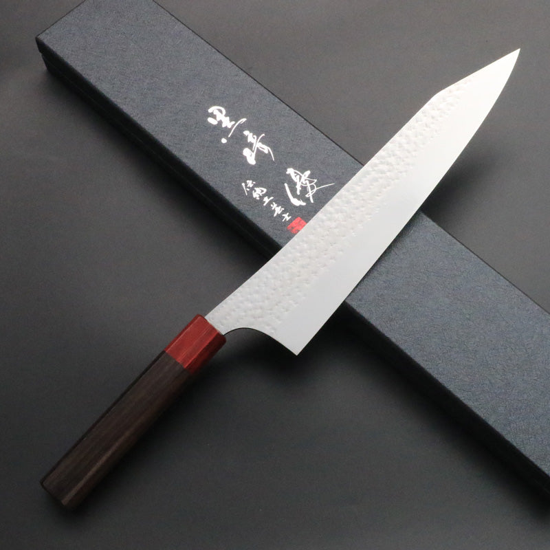 黒崎優 「閃光」牛刀 包丁 240mm 紫檀八角柄赤桂 – HAGAKURE