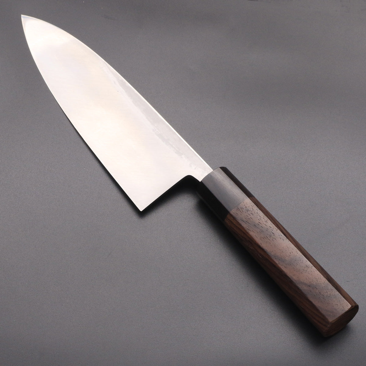 越前打刃物 北岡英雄 墨流し 出刃 4.5寸 135mm 紫檀八角柄 越前打刃物 北岡英雄 墨流し 出刃 4.5寸 135mm 紫檀八角柄 北岡英雄 墨流し