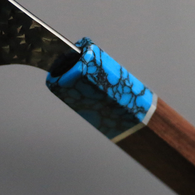 黒崎優　閃光　鋭　切付　ペティナイフ 150mm レッドターコイズ 黒崎優 「閃光・鋭」ペティナイフ 150mm オリーブ×ターコイズ